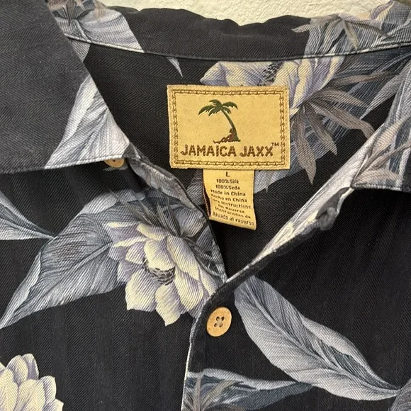 Vintage 100% Silk Jamaica Jaxx Shirt - Picture 3 of 6